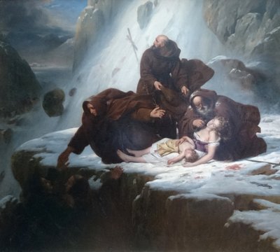 The Monks of Mount Saint-Gotthard by Louise Marie Jeanne Hersent